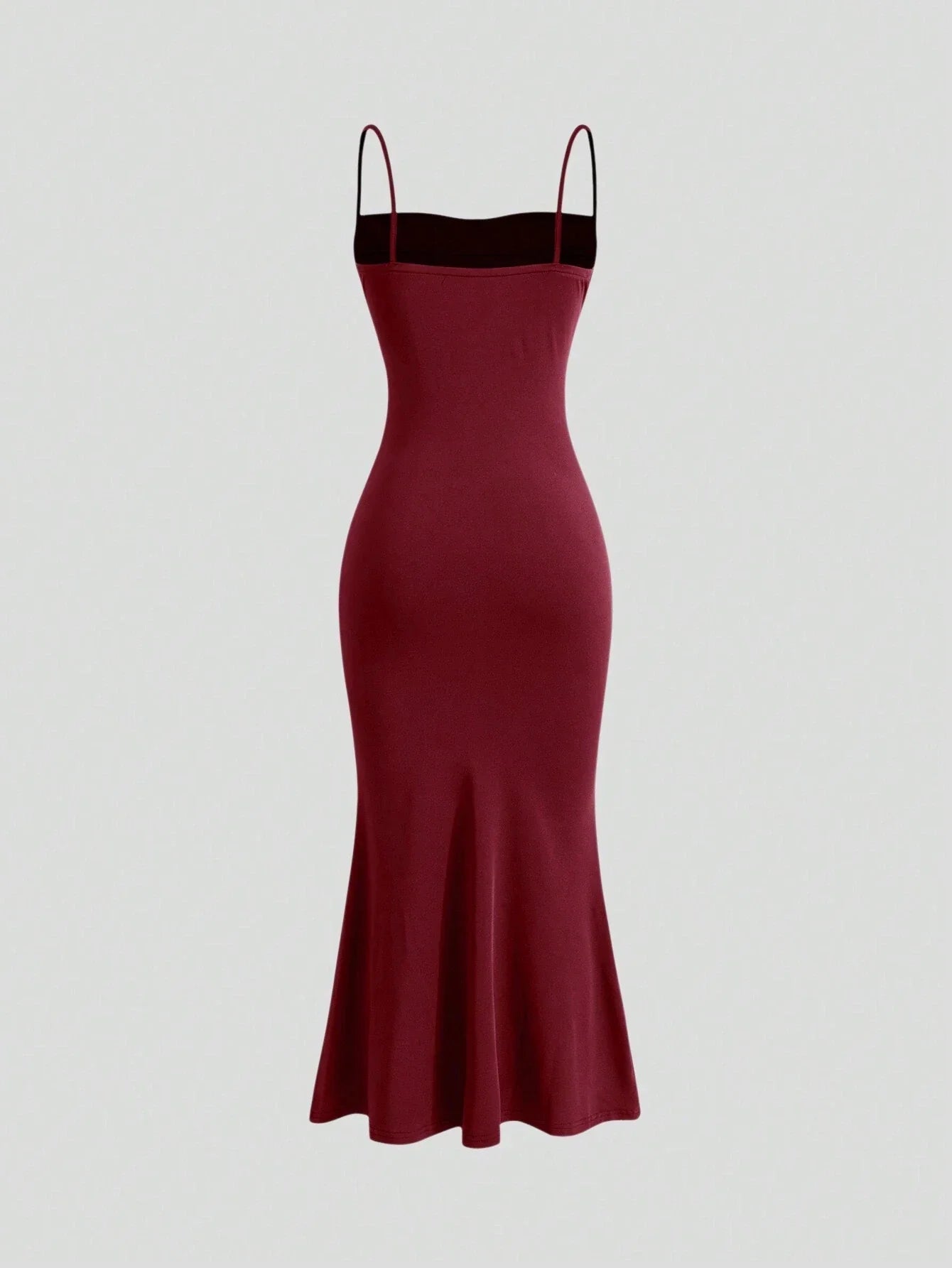 Strap Mermaid Hem Maxi  Elegant Dress