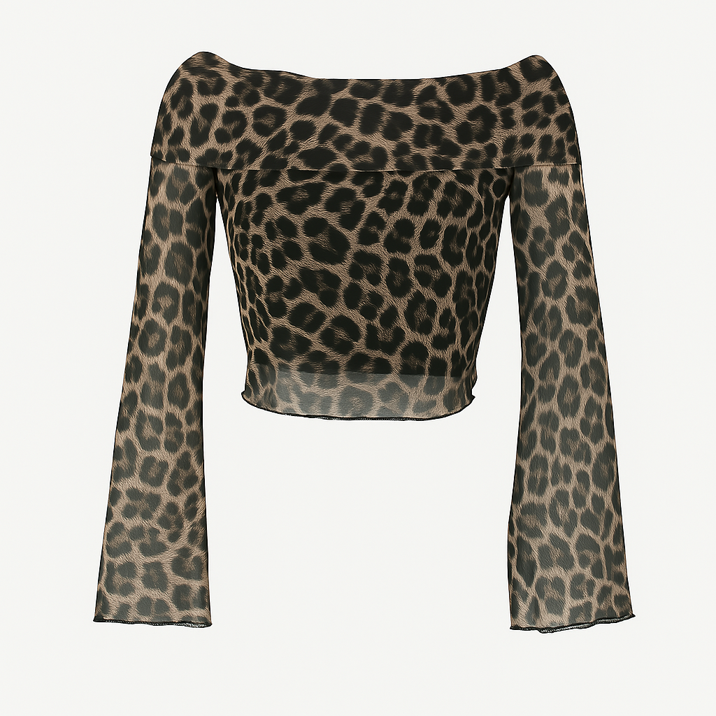Leopard Knit Top