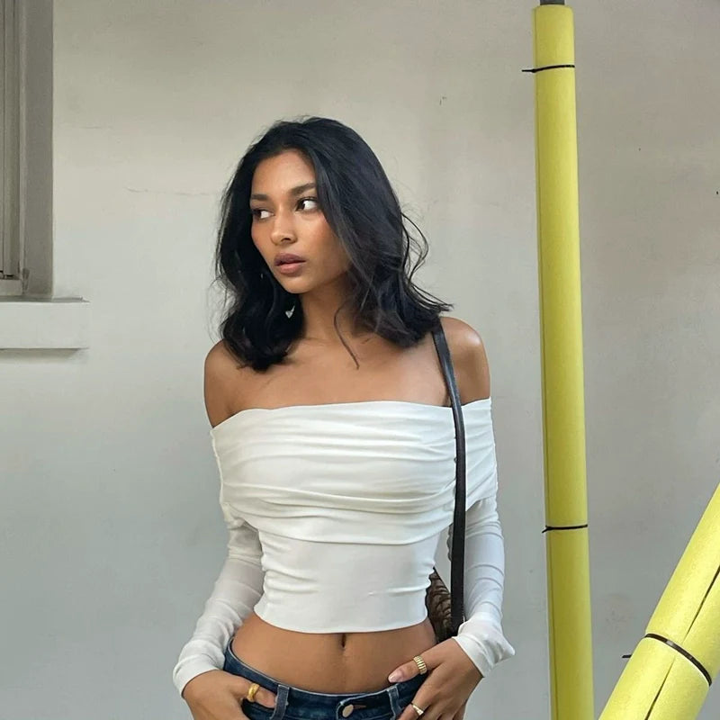off-Shoulder Double-Layer Top