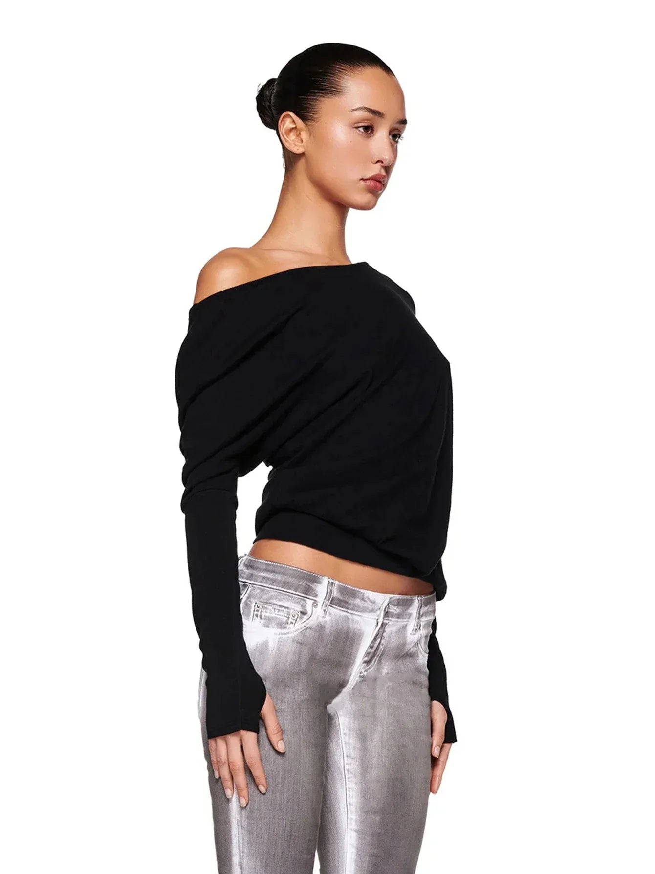 Asymmetry One-Shoulder Party Top