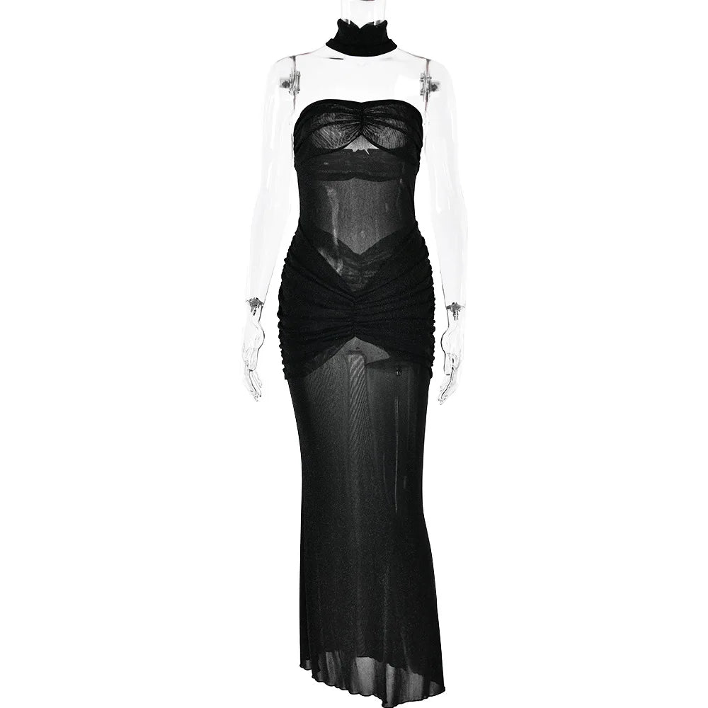 Sexy Mesh Backless Summer Dress