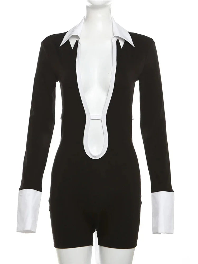WMC Hollow Out Playsuits