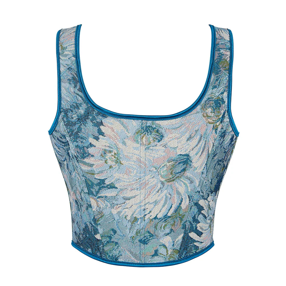 Sexy Floral Vintage Corset Top