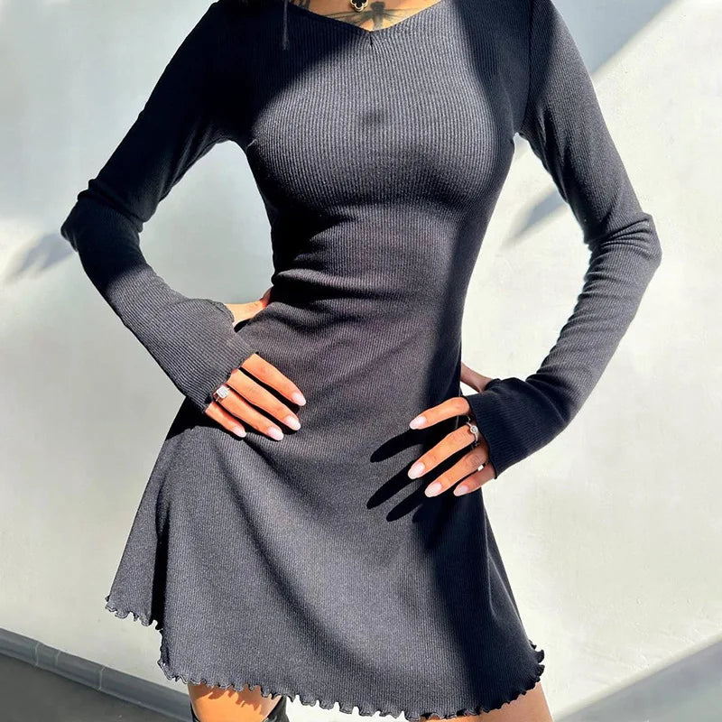 Elegant Knitted Mini Dress