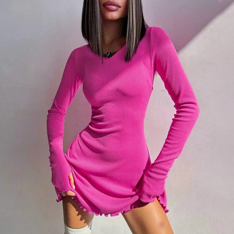 Elegant Knitted Mini Dress