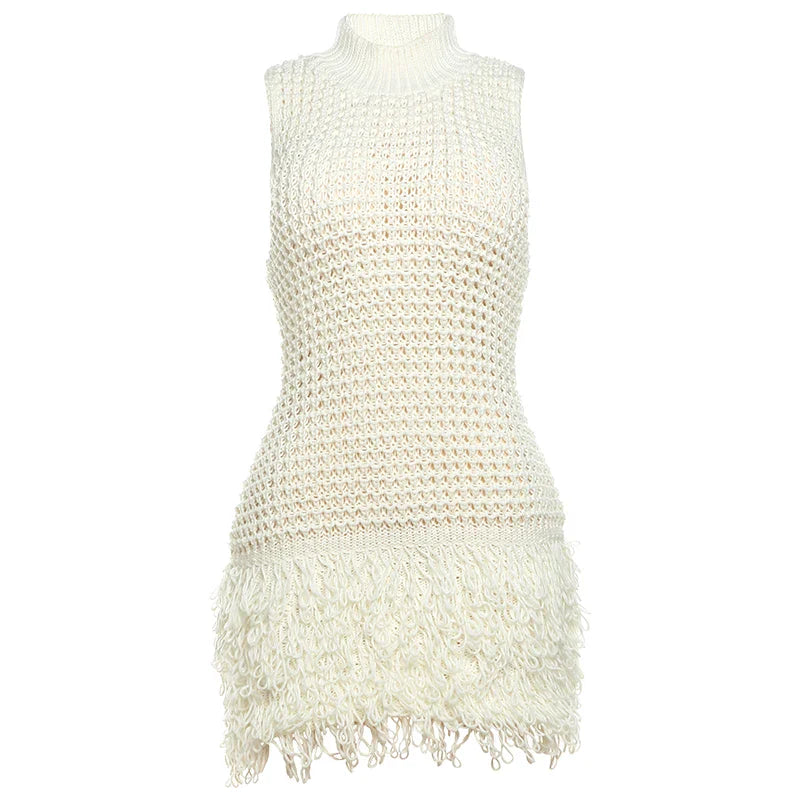 Chic Y2K Crochet Sexy Dress