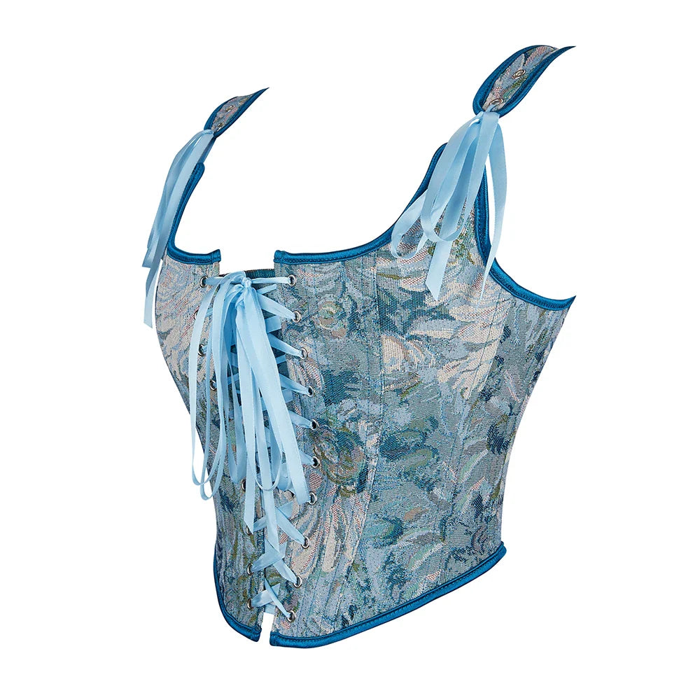 Sexy Floral Vintage Corset Top