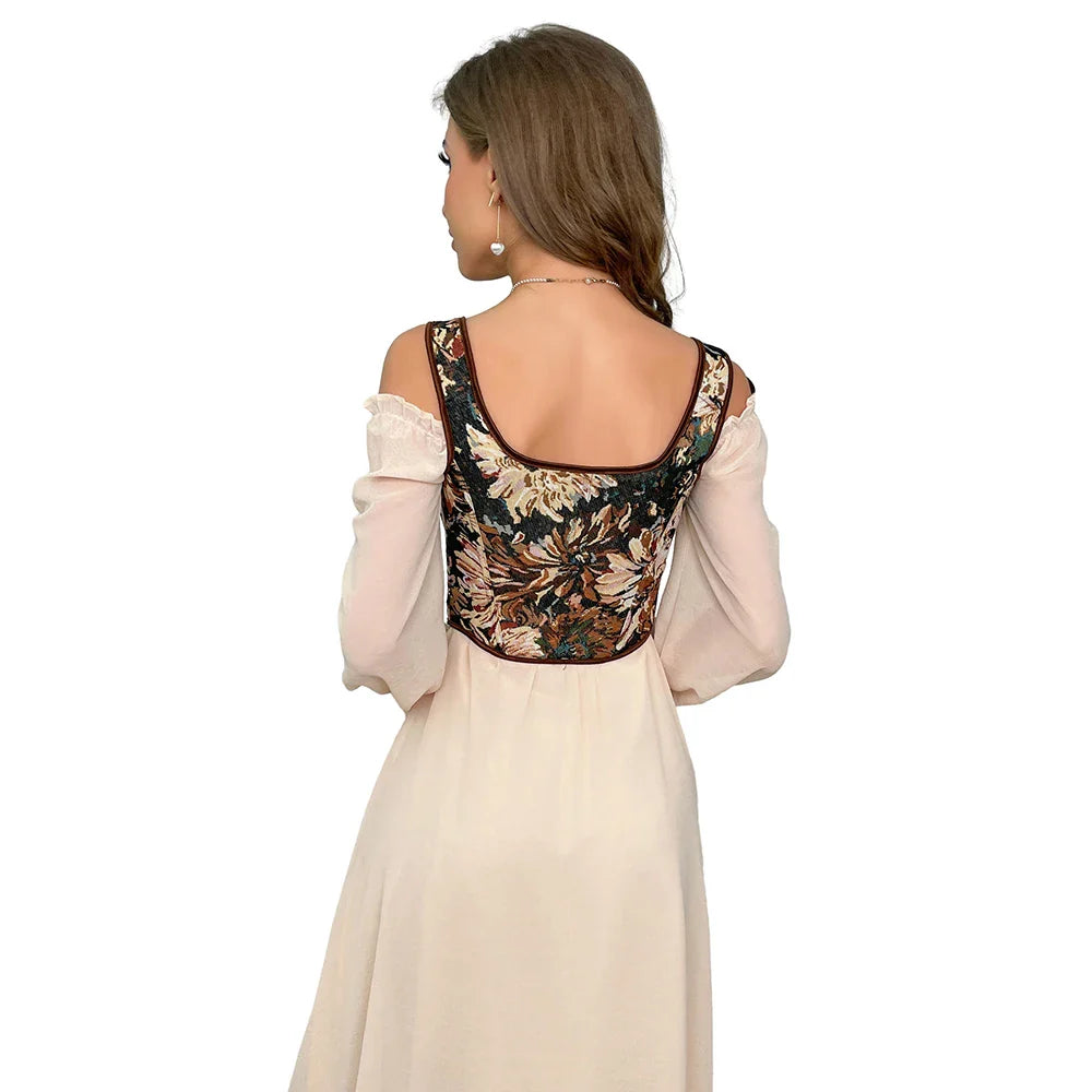 Sexy Floral Vintage Corset Top
