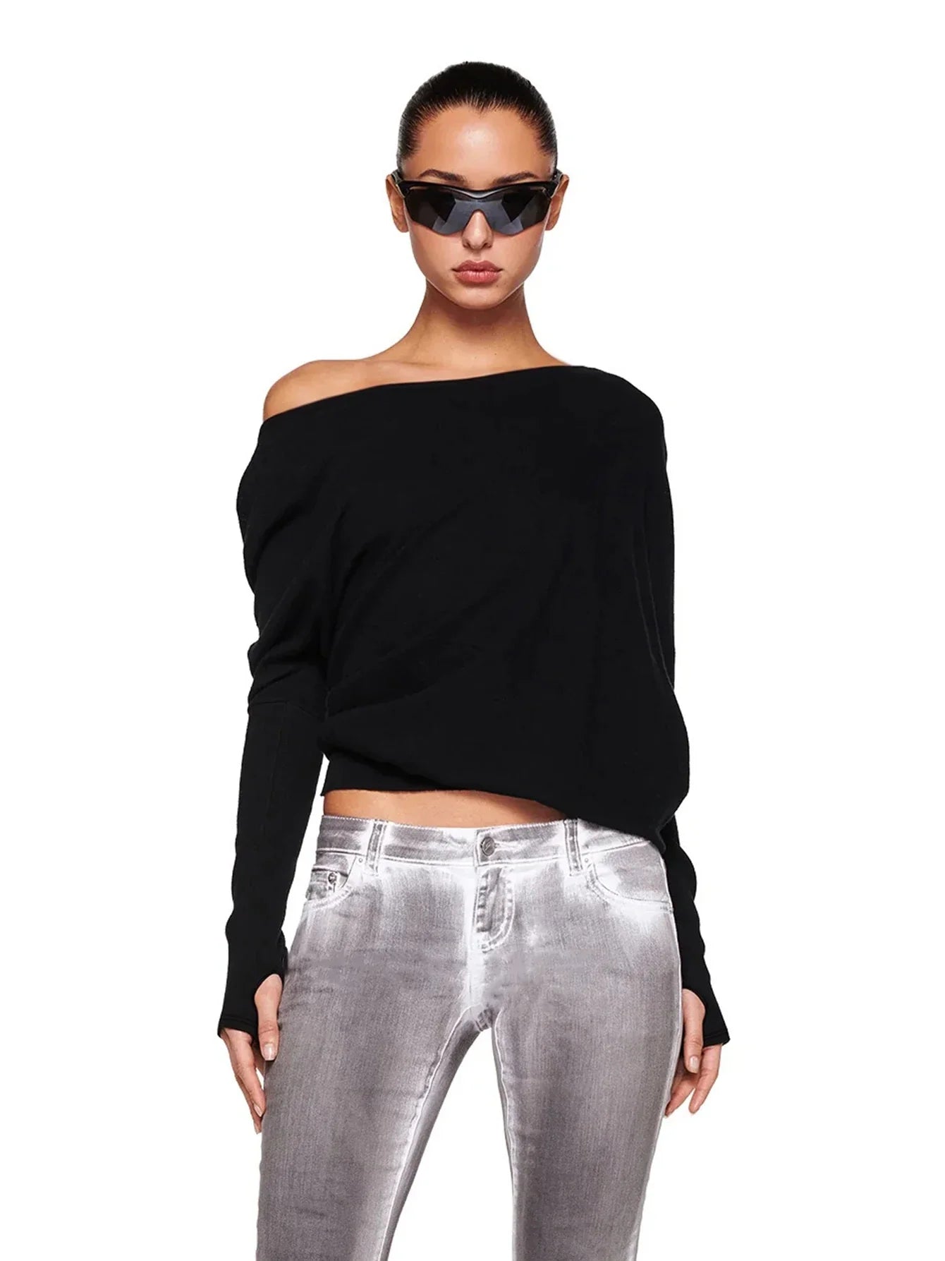Asymmetry One-Shoulder Party Top