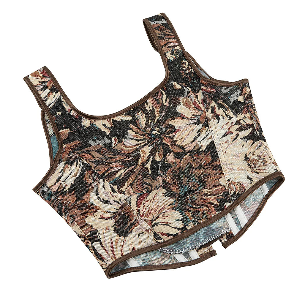 Sexy Floral Vintage Corset Top