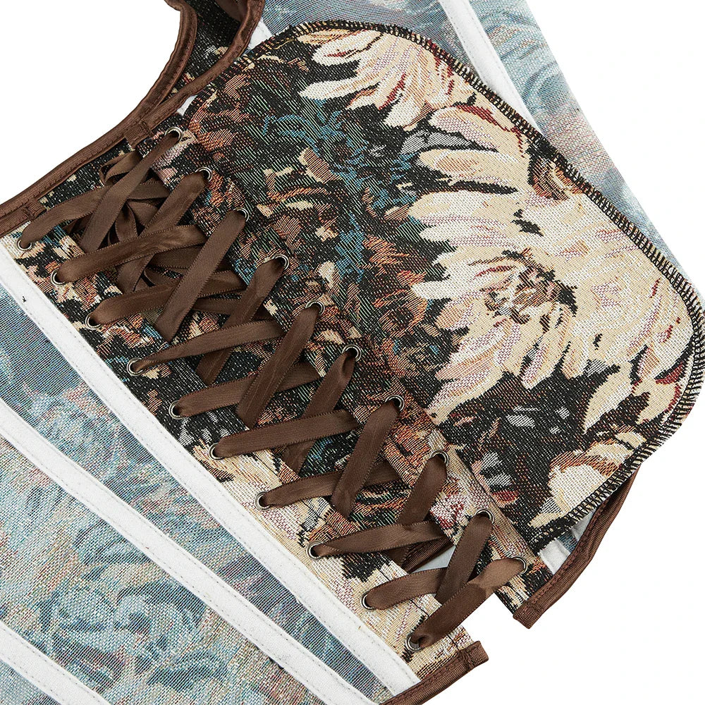 Sexy Floral Vintage Corset Top