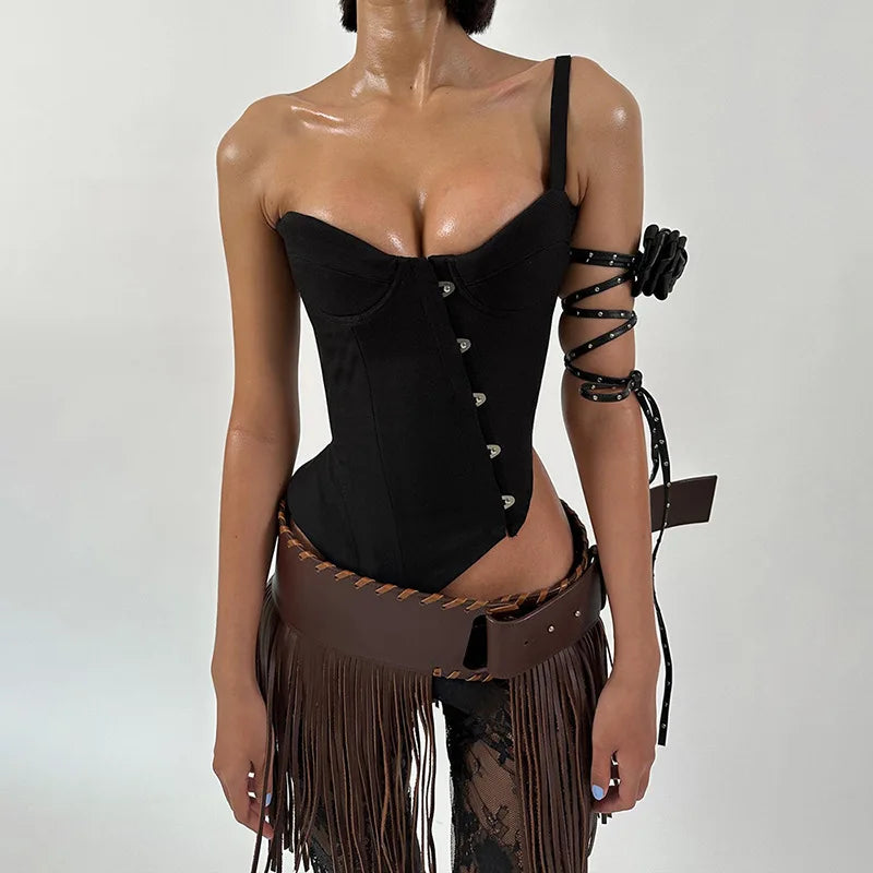Asymmetric Fashion Sexy Corset Top