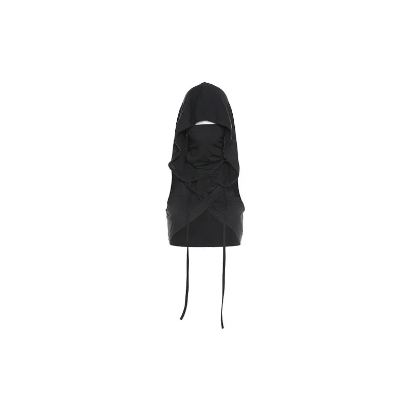 Shadow Vibes Hooded Crop Vest