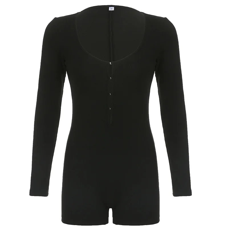 Hollow Out Tight Fitting Jumpsuit