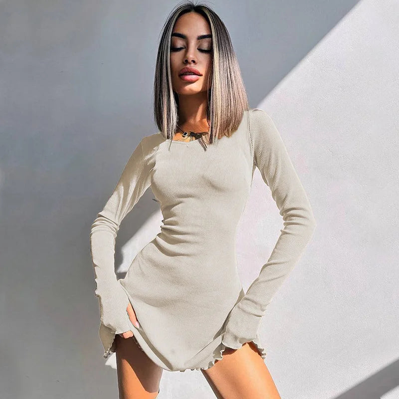 Elegant Knitted Mini Dress