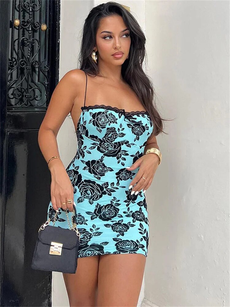 Hervlica 90S Vintage Florals Print Dress
