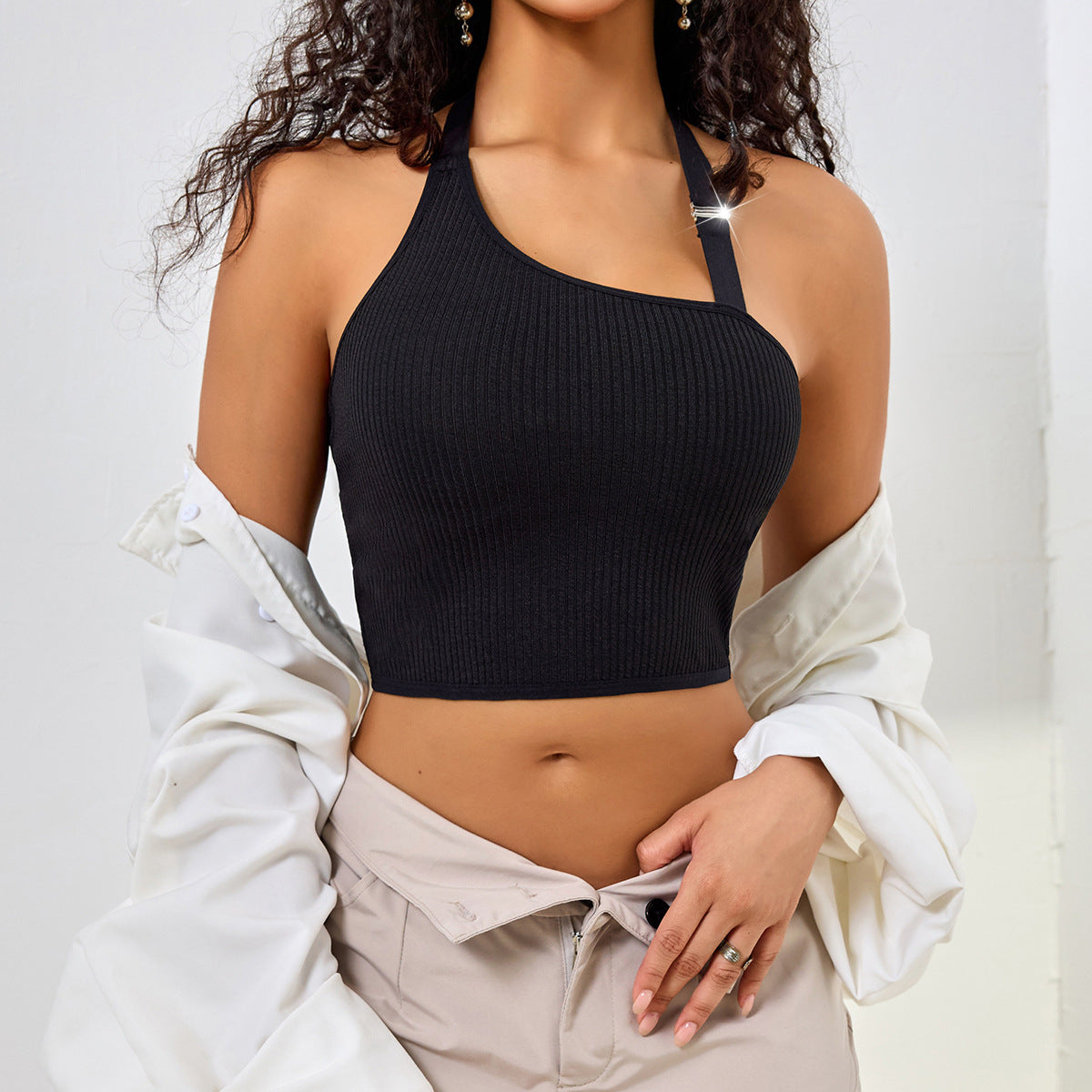 Low Cut Sleeveless Vest Top