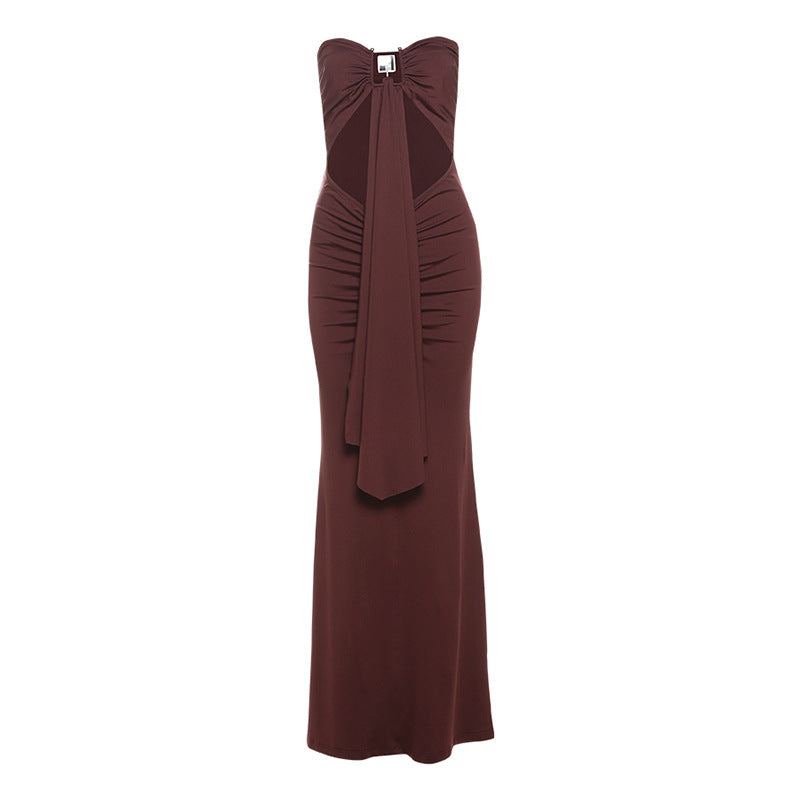 Sexy Pleated High Waist Slim Fit Dress